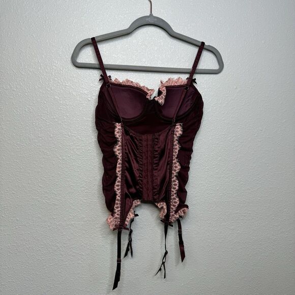 2008 Vintage Victorias Secret Sexy Little Things Garter Corset Bustier Pink 36C - Picture 3 of 4